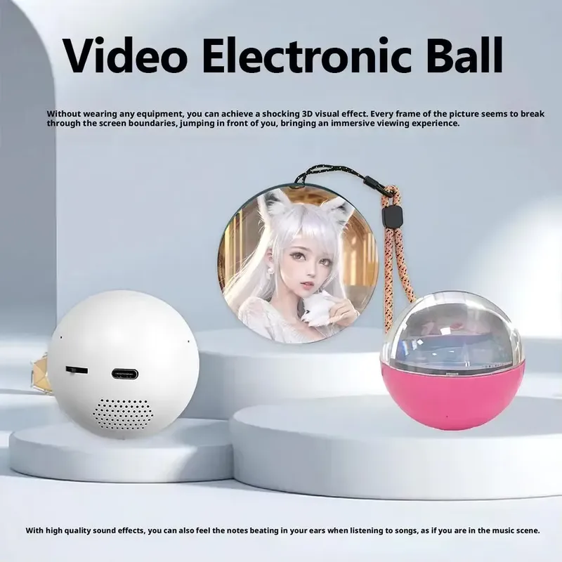 Bola de Cristal 3D com Vídeo – Lâmpada Esférica 2,7" 4GB – R$205,92