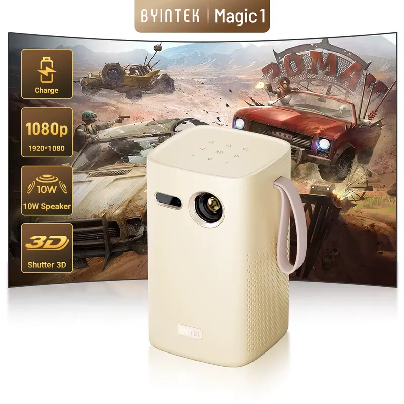 Byintek Magic 1 - Projetor Portátil 1080P com Bateria