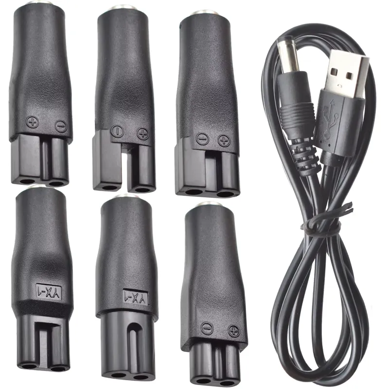 Cabo de alimentação 5V 7 pcs - Adaptador USB para aparadores de beleza