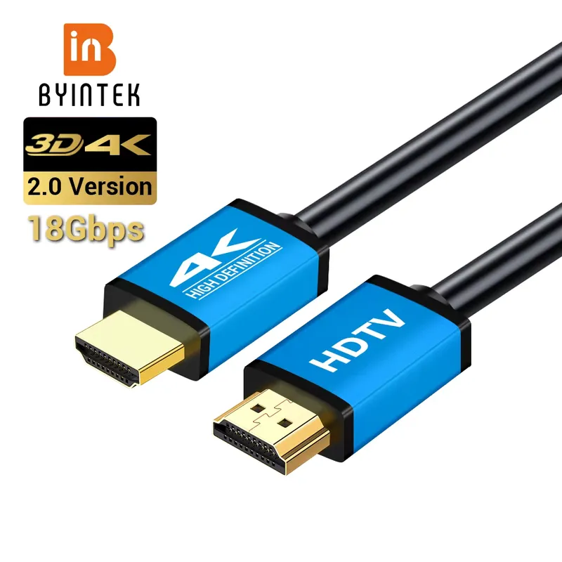 Byintek Cabo HDMI 2.0 5m 4K 3D Banhado Ouro