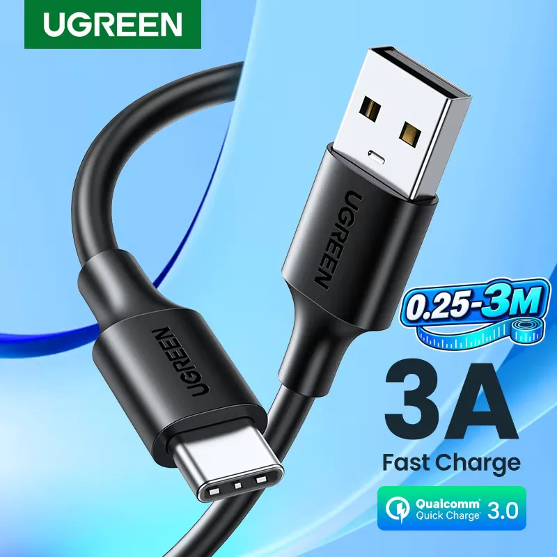 Ugreen Cabo USB Tipo C 3A Carregamento Rápido iPhone 15