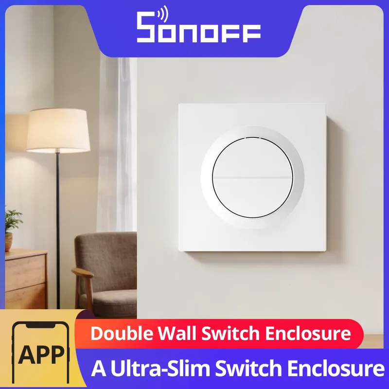Sonoff Caixa de Parede Dupla E2GS Fusion Series Slim
