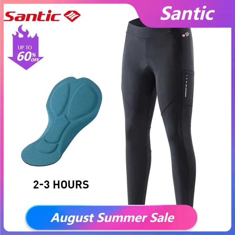 Santic Calça Ciclismo Feminina Legging MTB Respirável