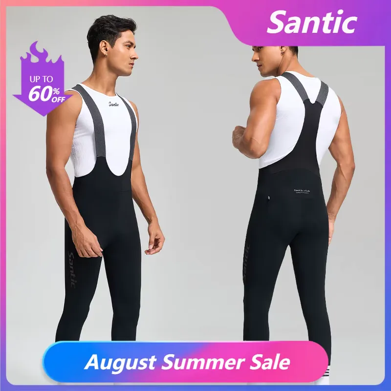 Santic Calça Ciclismo Inverno Babador Longa Homem