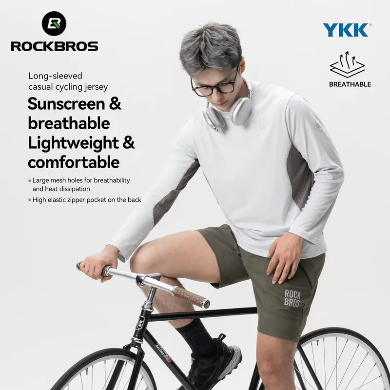 Rockbros Camisa Ciclismo Manga Longa Respirável