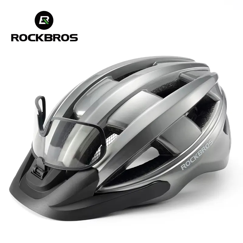 Rockbros Capacete Ciclismo Ultra-Leve com Lanterna e Óculos