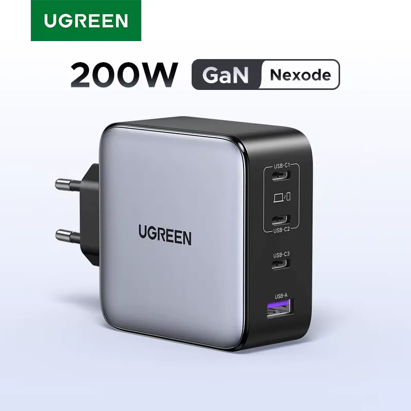 Ugreen Carregador 200W GaN USB-C para Notebook e Smartphone