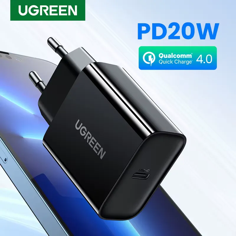 Ugreen Carregador USB-C PD 20W Rápido para iPhone e Android