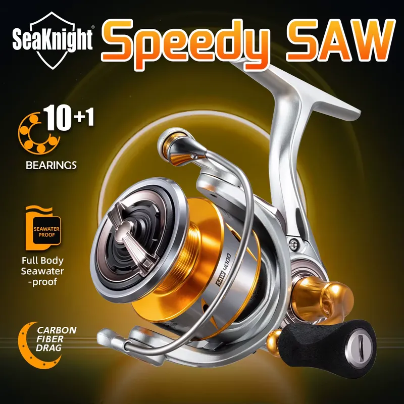 SeakNight Speedy SAW Carretilha de Pesca 10+1BB Água Salgada