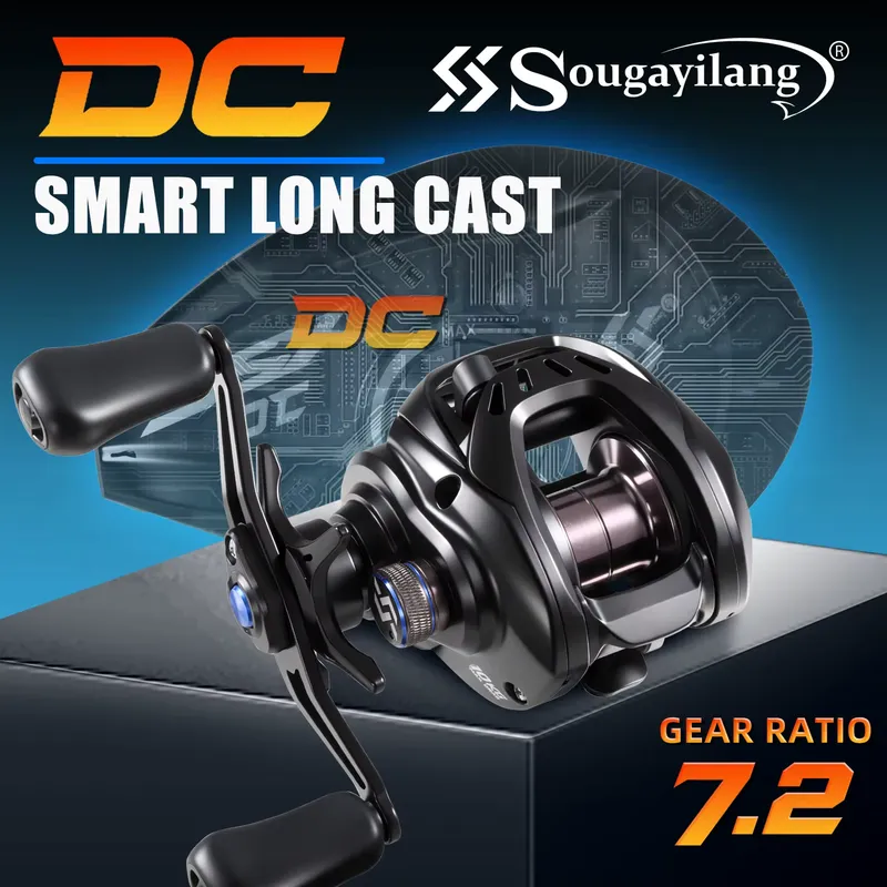 Carretilha Sougayilang SSX-DC 7.2:1 para Pesca