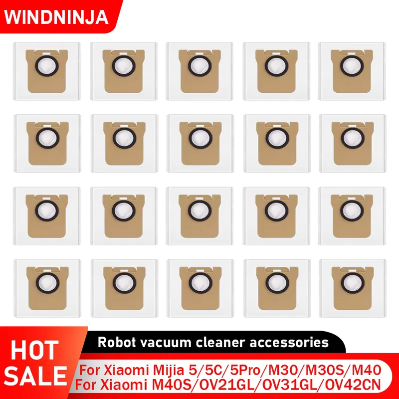 Saco de pó para aspirador robô Xiaomi Mijia 5/5C/5 Pro/M40/M40S/M30/M30S/OV31GL/X20 Plus/X20 Pro/X20 Max, acessórios de substituição