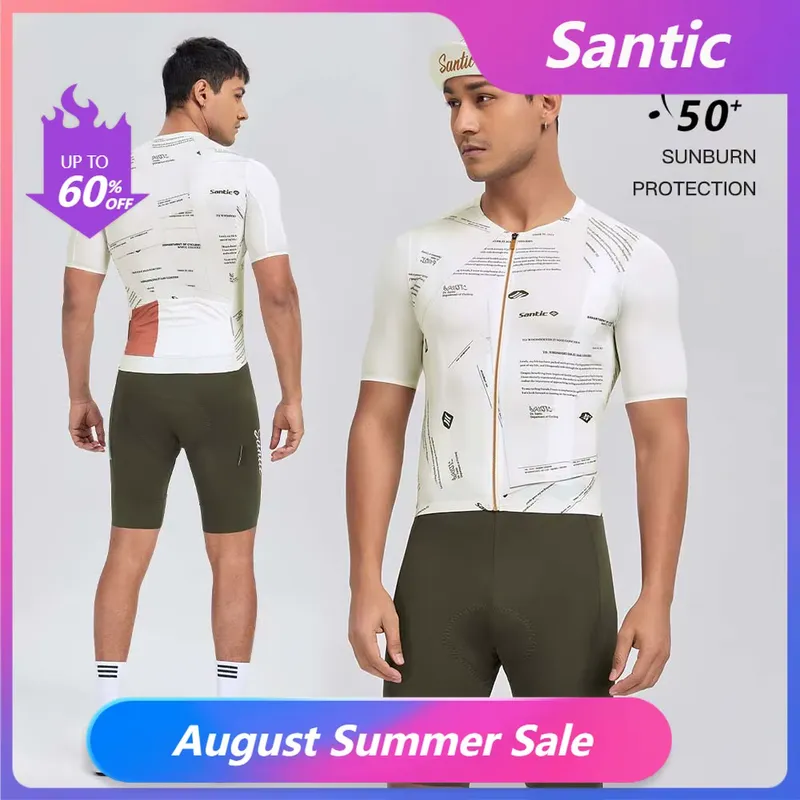 Santic Conjunto Ciclismo Masculino Respirável com Bermuda