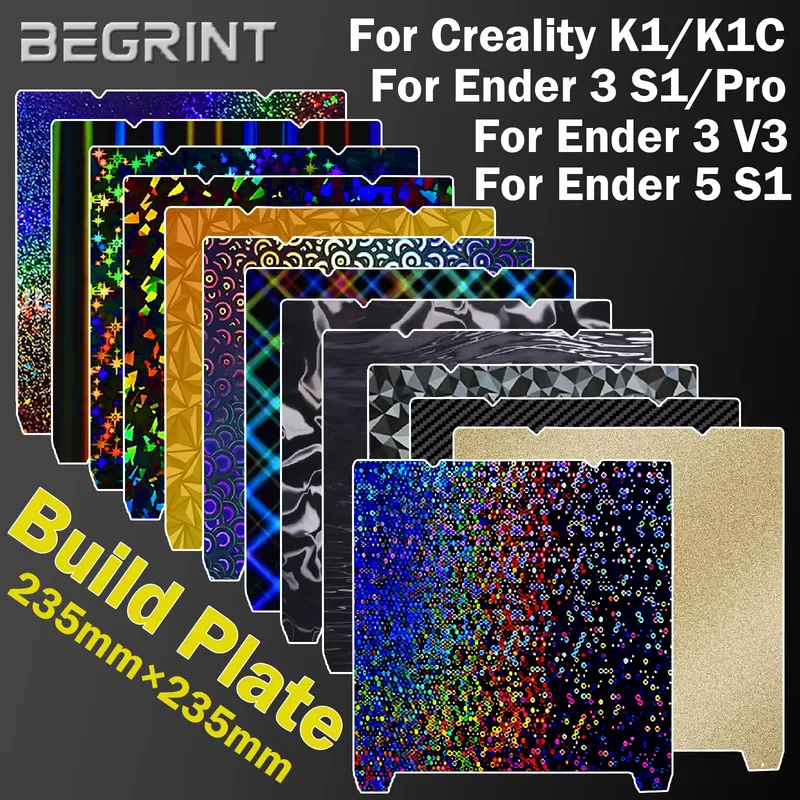 Creality Placa de Construção 235x235mm Compatível K1, Ender 3, S1