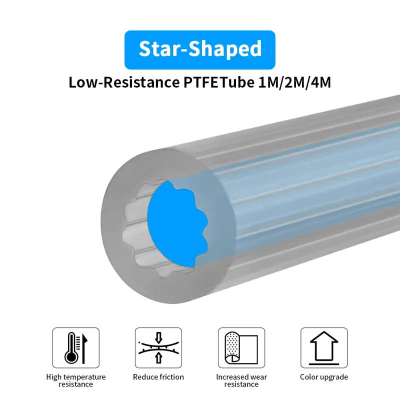 Creality Tubo PTFE 4mm OD – Fluxo Ultra‑Suave para Impressoras 3D