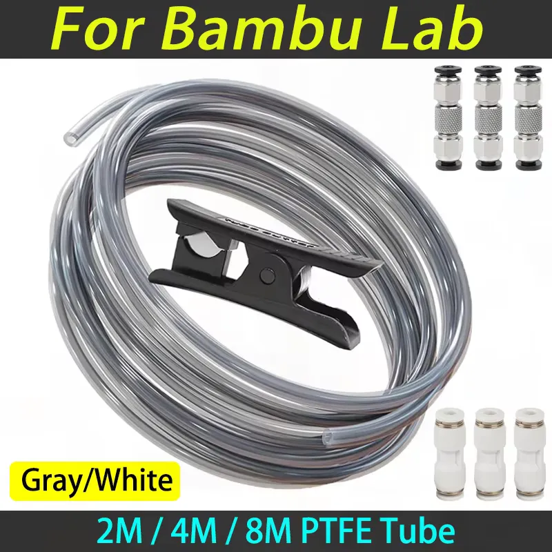 Creality Tubo PTFE ultra‑suave 1,75 mm com cortador – 2,5 mm OD