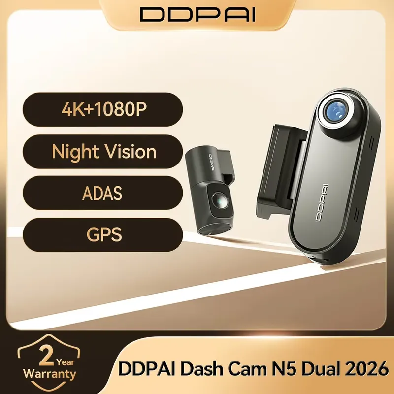 ddpai Câmera Veicular Dual 4K HDR Frontal e Traseira NightVIS