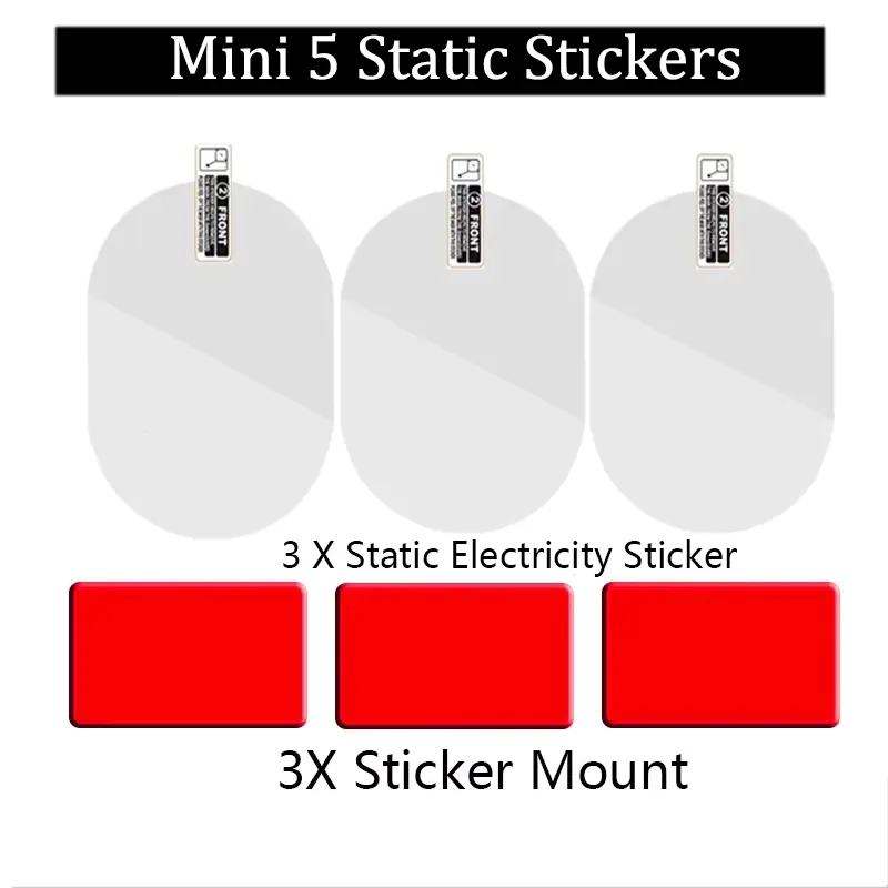 ddpai Mini 5 - Kit 3 Adesivos Estáticos para Dash Cam