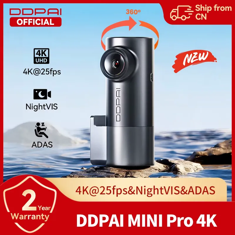 DDPAI MINIPro 4K DVR Frontal para Carro com ADAS