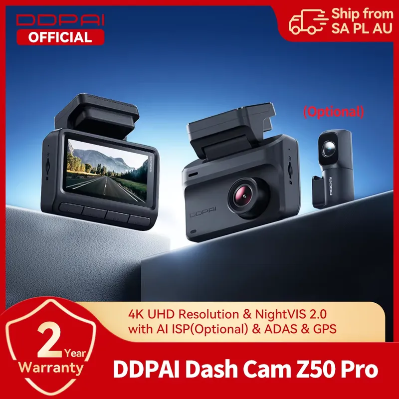 DDPAI Z50 Pro 4K - Câmera Veicular com Dupla Visão e GPS