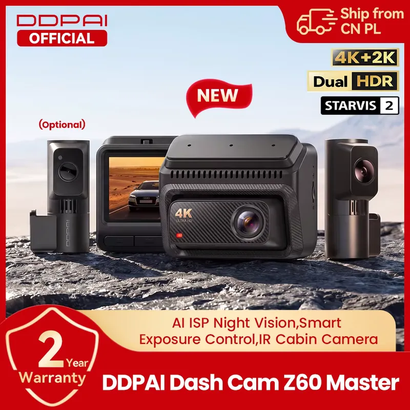 DDPAI Z60Master Câmera Veicular 4K Dupla com GPS