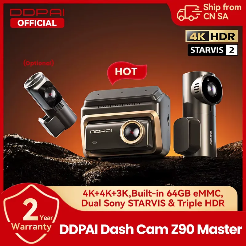 DDPAI Z90 Master Câmera Veicular 4K Dupla com GPS
