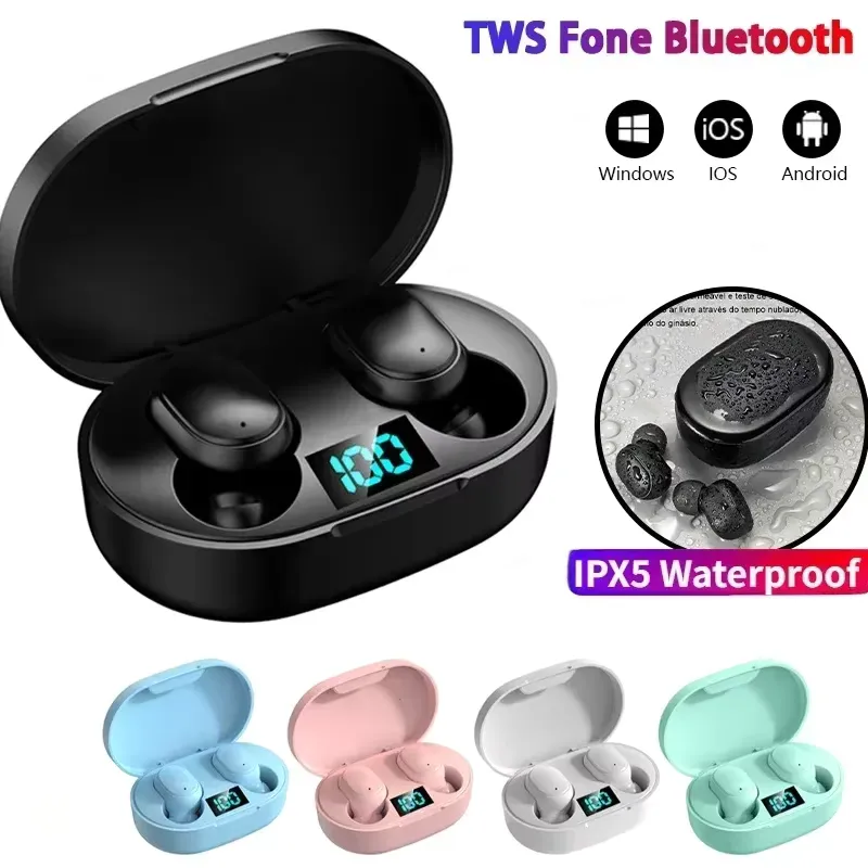 E6s Fone Bluetooth Sem Fio com Cancelamento de Ruído e Microfone