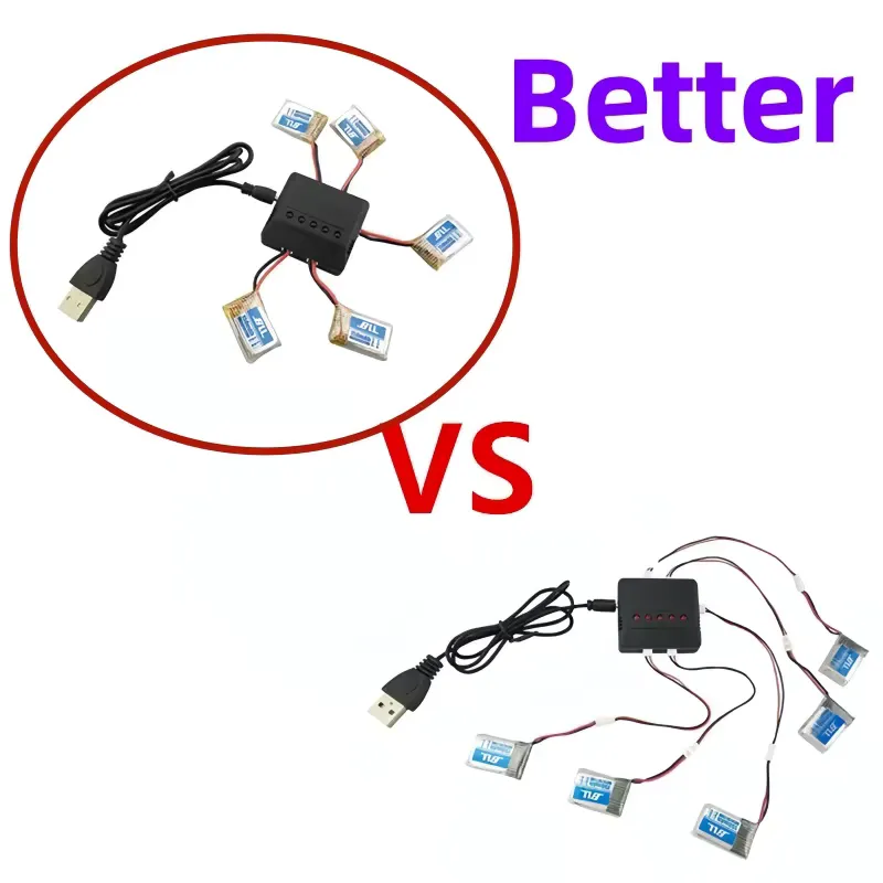 Eachine Carregador LiPo USB 5 em 1 PH2.0 para Drones RC