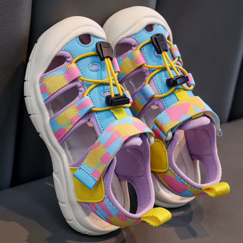 Eachine Sandálias Esportivas Infantis Vazadas Multicoloridas