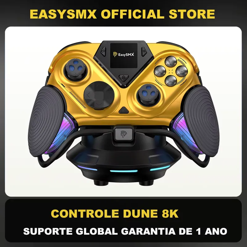 EasySMX Controle sem fio Dune 8K – Joystick 8000Hz LCD 1,3"