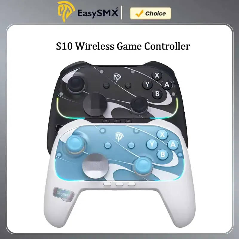 EasySMX Controle Sem Fio S10 TMR RGB - Switch, PC, Celular