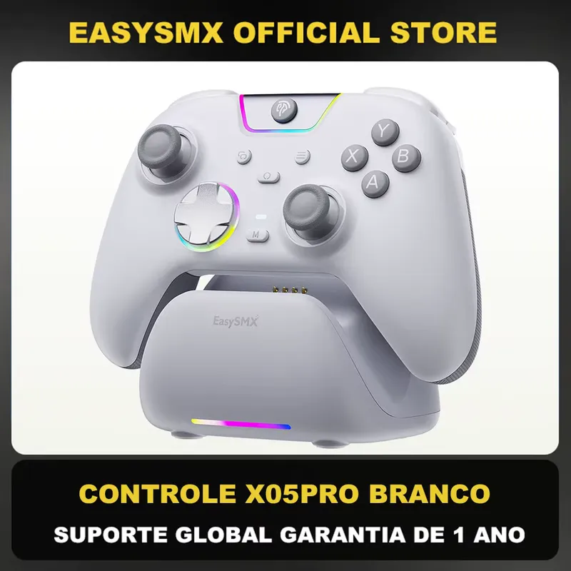 EasySMX Controle Sem Fio X05Pro com Base de Carregamento - 3 Modos