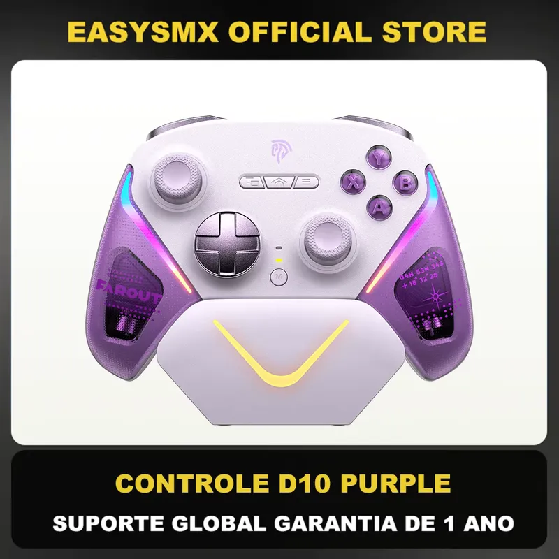EasySMX D10 Controle sem Fio para PC, Switch, Celular e TV