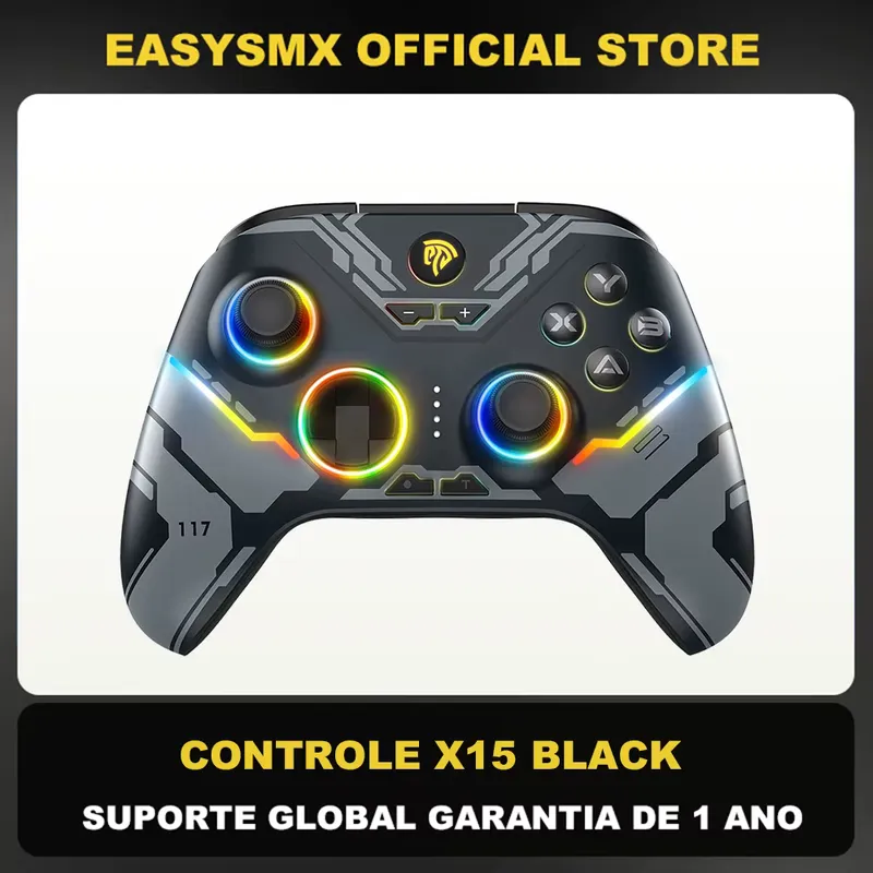 EasySMX X15 Gamepad Sem Fio Bluetooth para PC, Switch e Android