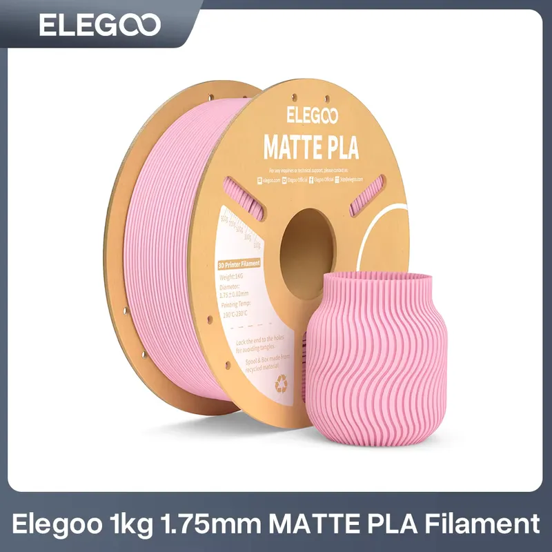 ELEGOO Filamento Matte PLA 1,75mm - Rosa, Roxo e Azul