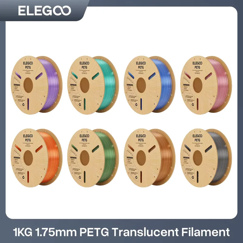 ELEGOO Filamento PETG 1,75 mm Vermelho 1kg – Alta Precisão