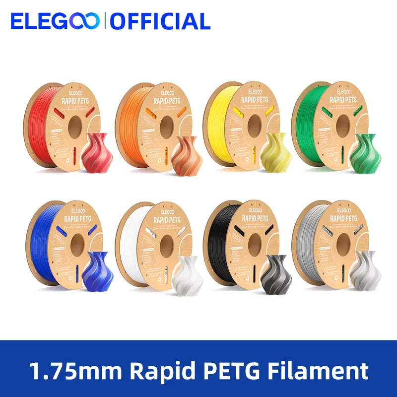 ELEGOO Filamento PETG Rápido 1.75mm 1kg para Impressoras 3D