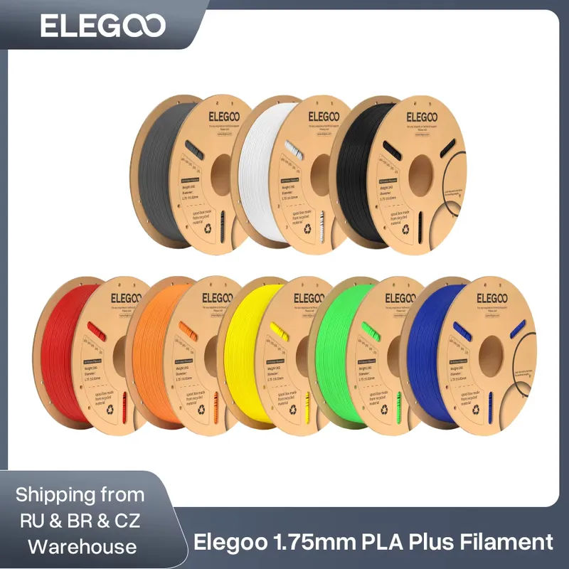 ELEGOO Filamento PLA 1.75mm 1kg - Compatível com Impressoras FDM
