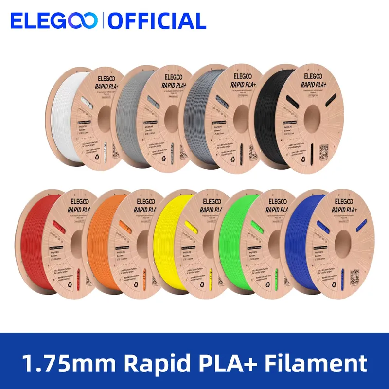 ELEGOO Filamento PLA+ 1.75mm – até 600 mm/s para impressão 3D