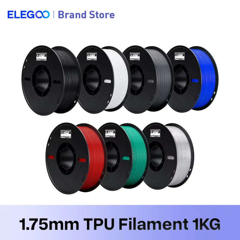 ELEGOO Filamento TPU 1.75mm 1KG – Flexível Shore 95A