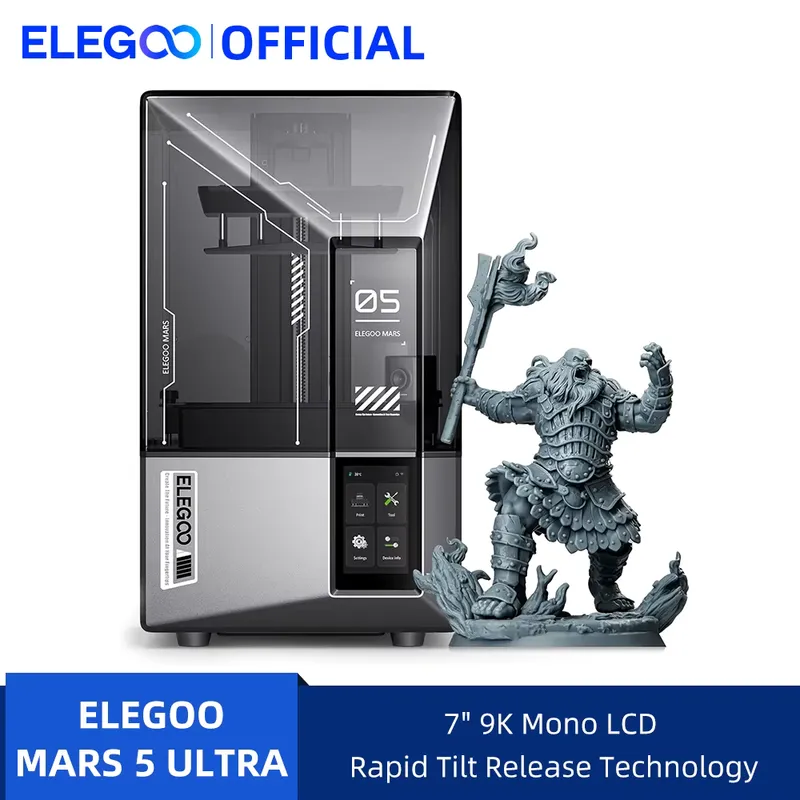 ELEGOO Mars 5 Ultra 9K: Impressora 3D com nivelamento automático