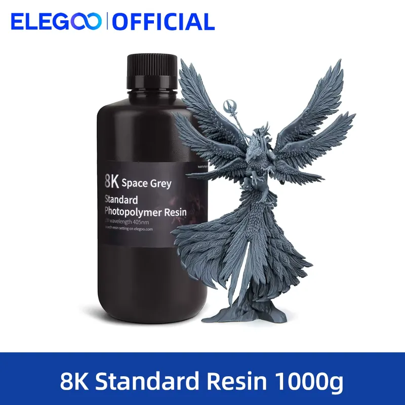ELEGOO Resina 8K 405nm Cinza Espacial 1000g para Saturn 2