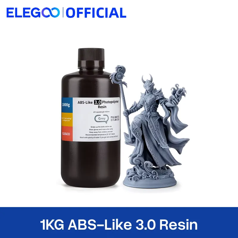 ELEGOO Resina ABS 3.0 1kg para Impressora 3D - UV 405nm