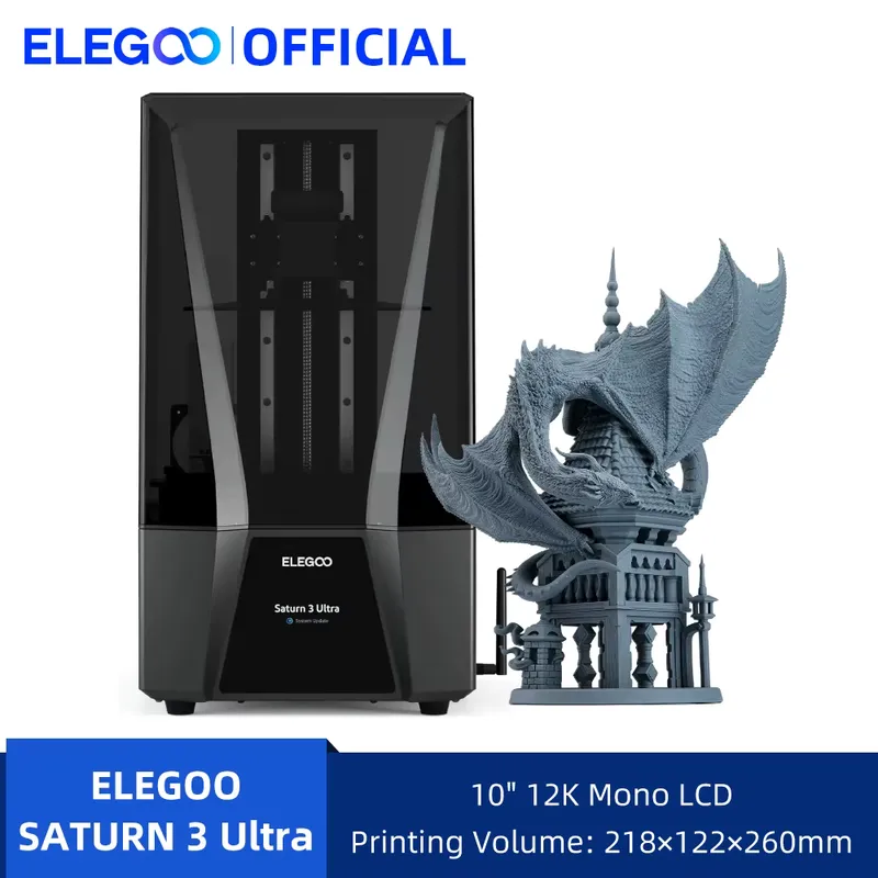 ELEGOO Saturn 3 Ultra 12K - Impressora 3D de Resina com LCD 10''
