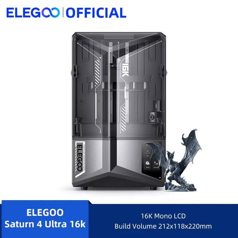 ELEGOO Saturn 4 Ultra 16K: Impressora 3D de alta velocidade