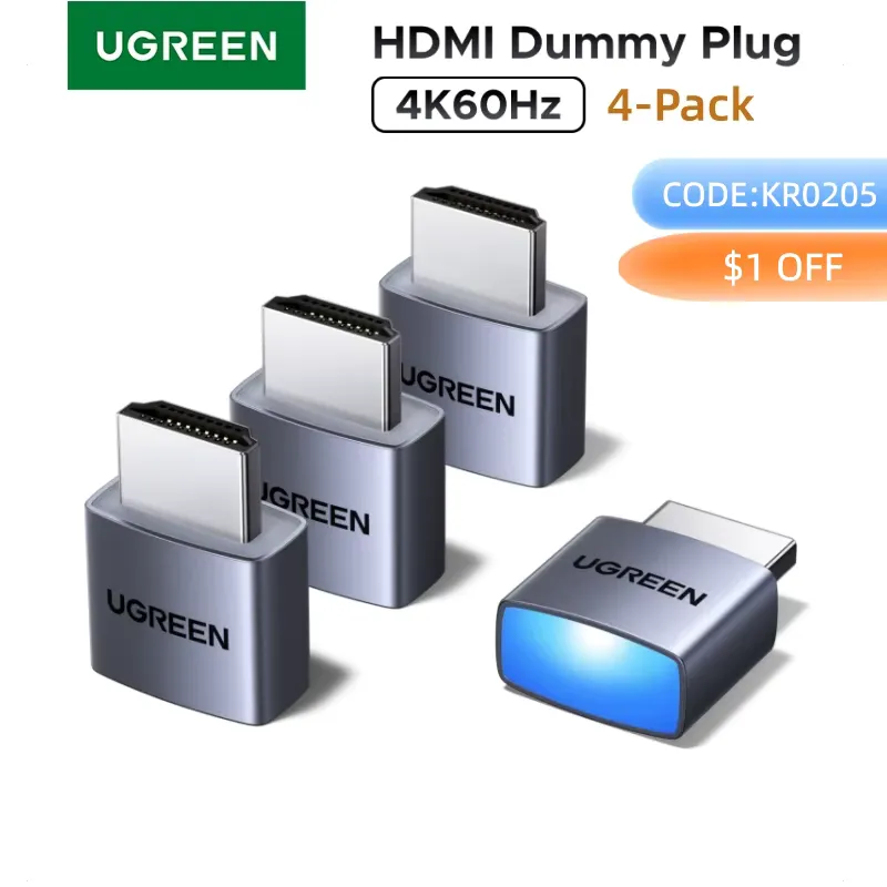 Ugreen Emulador HDMI 4K - Monitor Virtual Fictício