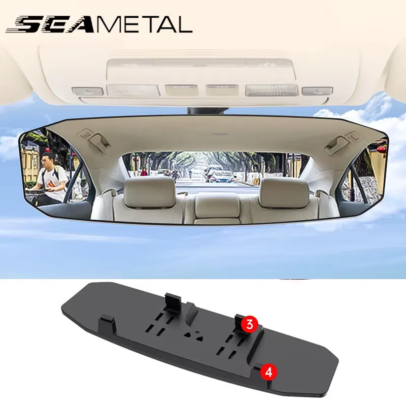SEAMETAL Espelho Retrovisor Grande Angular Anti Brilho