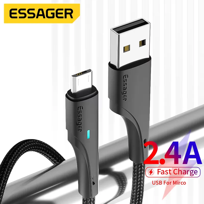 Essager Cabo USB 2.4A – Carregamento Rápido para Android