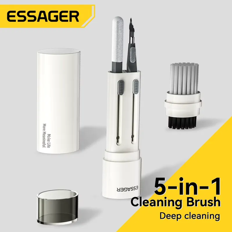 Essager Kit de Limpeza 5 em 1 para Teclado, Fones e AirPods