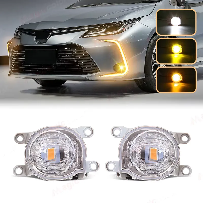 MAGIC COLORM Farol Neblina LED para Toyota CHR Corolla Yaris