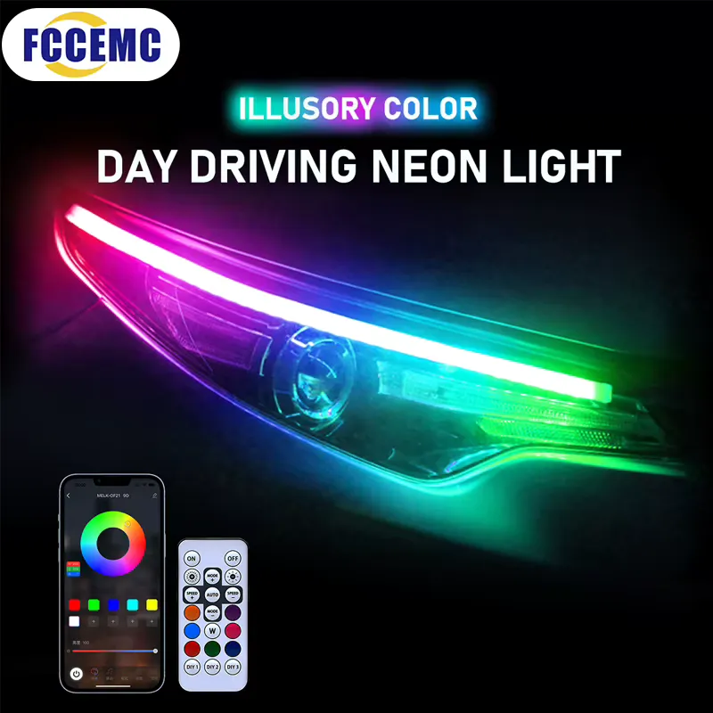 Fccemc Luz Diurna LED para Carro com Sinal de Volta